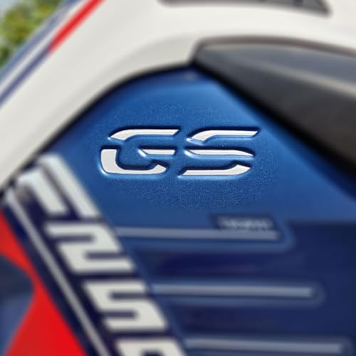 Resin Bike Adesivi Moto Compatibile con BMW R 1250 GS Adventure. Protezioni Scritte 3D Bianche da Urti e Graffi. Adesivi Resinati con Effetto 3D Made in Italy