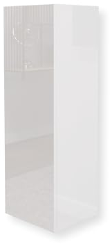 HAJDUK FURNITURE Seitenschrank Hängend 35x105x32 (B x H x T) cm Weiß Hochglanz Wohnzimmer, Flur, Gaderobe, Wohnzimmerschrank Allzweckschrank Mehrzweckschrank Schrank Aufbewahrungsschrank