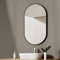 EMKE Badspiegel Oval Schwarz 60 x 100 cm Ovaler Wandspiegel mit Schwarzer Rahmen Spiegel Horizontal/Vertikal Dekorativer HD Wandspiegel für Flur/Badzimmer/Wohnzimmer Oval Spiegel