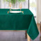 Softalker Weihnachts Tischdecke Mitteldecke 80x80 Grün abwaschbar mit Jacquard-Wellenmuster kleines Tischtuch quadratisch Wasserabweisend Abwischbar Fleckschutz für Party Geburtstag Outdoor Garten
