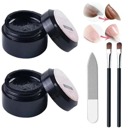 Lot de 2 gels de protection pour réparation d'ongles naturels fendus - Kit de réparation des ongles cassés - Gel de réparation instantané des ongles fissurés - Gel de protection instantané - Fixation