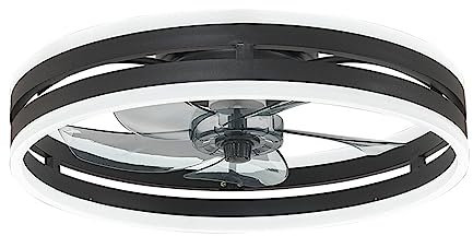Lampada Ventilatore Silenzioso Ventilatore da soffitto Rotondo con Luce Pale reversibili LED dimmerabile 6 velocità con Telecomando Lampada Ventilatore da soffitto per Soggiorno Cucina Camera da Let