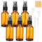 30ml Amber Glass Spray Bottle, 6pcs Empty Fine Mist Spray Bottle, Refillable Brown Glass Spray Bottle with Dropper, Funnels, Label for Cleaning, Aromatherapy, Perfume, Hair, Cosmetic Travel Sprays