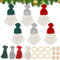 RANJIMA Makramee Set für Weihnachtsdeko, 6 Set Weihnachtsbaum DIY Makramee Set für Anfänger, Makramee Garn Kit mit Anleitung, Basteln Erwachsene für Macrame Cord Home Urlaub Wandbehang Dekoration