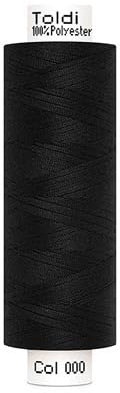 Gütermann TOLDI Nähgarn á 500m - Allesnäher Garn No.120 Hochwertiges Universalnähgarn (1, Schwarz)
