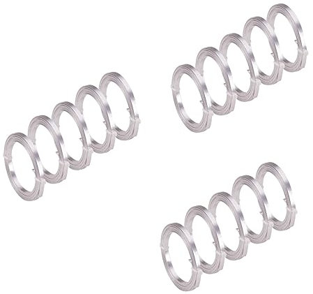 HOODANCOS 3sets Colored Wire for Jewelry Making Aluminum Building Wiring Labret Jewelry Colored Wire for Crafts Jewelry Beading Wire Craft Jewelry Wire Flat Wire Cord Marring Wire 5roll*3