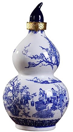 OKUMEYR Porte-bouteille En Céramique Boissons Japonaises Récipient Alimentaire Conteneur D'ornement Saké Vin Wu Gourde Bouteilles D'eau Pot De Vin Gourde à Vin Bouteille D'alcool