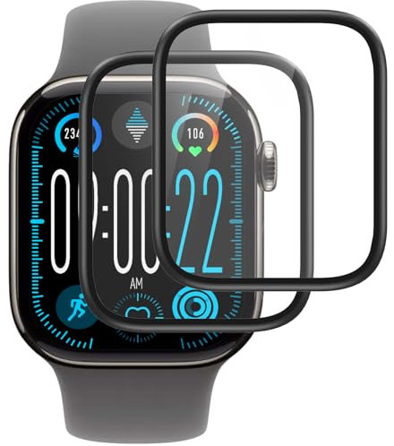 IQShield Protector de Pantalla para Apple Watch Series 10 46mm Cristal Templado, 3D Cobertura Completa, Sin Burbujas, Sensible al Tacto, Vidrio Templado para iWatch 10, 2 Piezas