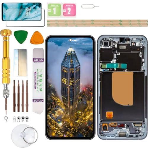 Gadget Troops Écran LCD (sans empreinte digitale) pour Samsung Galaxy S23 FE SM-S711B/DS, S711B, S711U1, S711U, S711W, S7110, S711N Kit de remplacement d'écran (Graphite)