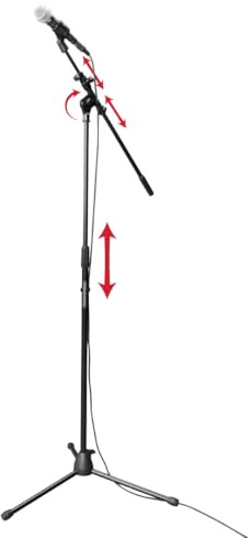 Gator Frameworks Rok-It Series Tripod Mic Stand Adjustable with 31.5 to 61.5 Height, Fully Collapsible for Convenient Travel (RI-MIC-520)