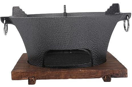 GALPADA Parrilla De Barbacoa Redonda De Hierro Estufa De Barbacoa Para Camping Herramienta De Al Aire