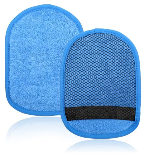 Aphumedc Sand Remover for Beach 2PCS Soft Sand Wipe off Mitts Reusable Clean Body Sands Mitt for Beach Summer Vacation Essentials Mitts Bag Accessories for Beaches Activities Volleyball Sandboxes