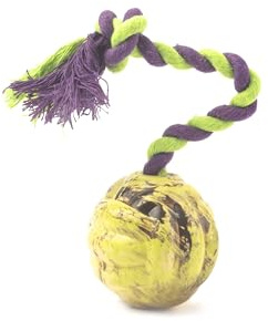 LOS ANDES Rope and Ball Dog Toy, Interactive Puppy Toy for Tug of War, Eco-Friendly Cotton Rope Toys, Medium/Small Dog Breed, Not Suitable for Dogs with Strong Aggressive Chewing