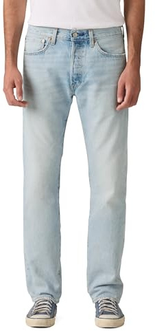 Levi's Herren Jeanshose 501 Original mit Knopfleiste, Straight Fit, Blau (Texas Rides), W32/L32