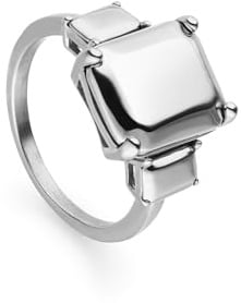 LIEBESKIND BERLIN Damen Schmuck im Diamond Design - Ring mit Steel Diamond in Silber - alltagstauglich & besonders - Geschenkidee