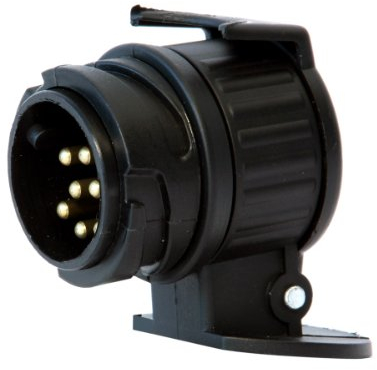 Dino KRAFTPAKET 130007 Anhänger Kurz Adapter Stecker Kurzadapter 13 auf 7 polig Steckdose für Kupplung AHK