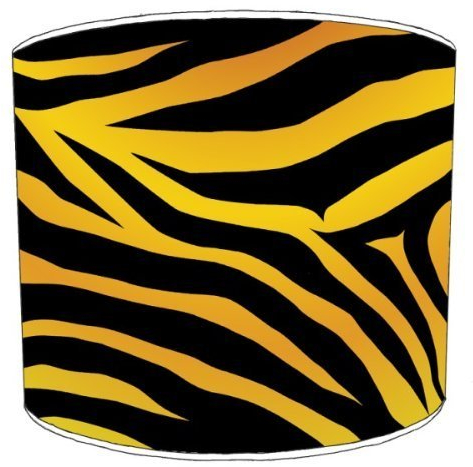 Premier Lampenschirme - Durchmesser 20cm Deckenlampe orange Zebra-Muster-Lampenschirme