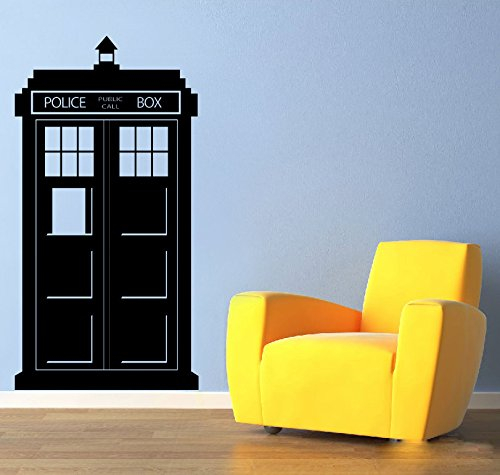 Customwallsdesign Doctor Who Tardis Wall Sticker – Police box Kids Wall vinyl Dr
