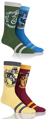Harry Potter SOCKSHOP Herren 4 Paar Haus Abzeichen Socken