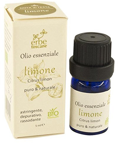 Olio essenziale BIO LIMONE - Astringente, Depurativo, Rassodante - Puro Concentrato e Naturale - Erbe Toscane (5ml)
