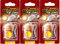 AREON Fresco Auto Duft Kokosnuss Weiß Glas Duftflakon Flakon Holz Set Hängend Anhänger Spiegel Kokos 4ml (Pack x 3)