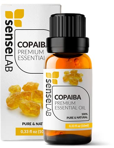 Ätherisches Copaibaöl - 100% Reines, Natürliches Copaibaöl Für Den Therapeutischen Einsatz - Für Diffuser und Luftbefeuchter - Hautpflegeöl - Duftendes Massageöl (10 ml)