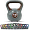 Kettlebell Kunststoff 2-20 kg inkl. Workout I Kugelhantel in versch. Farben und Gewichten I Bodenschonende Schwunghantel (18 kg - Braun)