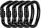 Paliston 25kN Kletterkarabiner Aluminium Schraubkarabiner D Form Karabiner Karabinerhaken Alles Schwarz 4 Stück