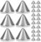 100pcs Studs for Clothing,10mm Acrylic Spike Cone Studs for Clothing Rivets Leather DIY Beads, Sew On, DIY Garments, Bags Shoes Embellishment (Silver)