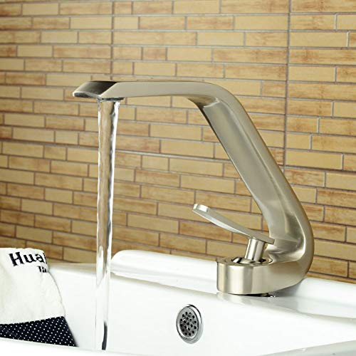 Waschtischarmaturen Galvanik Waschbecken Wasserhahn Europäischen Gebürstet Heißen Und Kalten Wasserhahn Bad Unter Theke Waschbecken Wasserhahn Platz Einlochmontage Wasserhahn