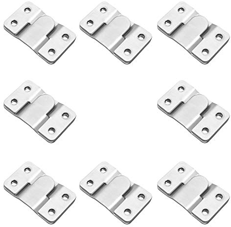 GOIYZTTR 16 Pezzi Mobili Connettore Incastro Staffa di Montaggio Nascosta Fibbia ad Incastro Gancio Appendi Quadri per Montaggio a Parete Acciaio Inossidabile Appendere Cornice, Specchi