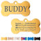Ibera gifts - Hundemarke mit Gravur und personalisierte Hundemarke in Knochenform für mittelgroße bis große Haustiere (Gold)