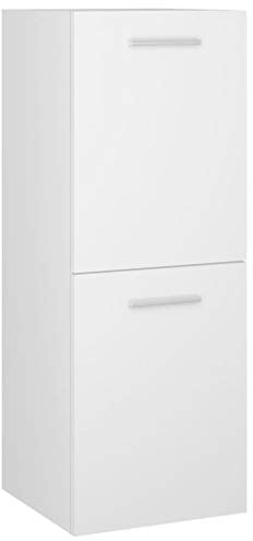 vidaXL Armadio da Bagno Bianco 30x30x80 cm in Legno Multistrato
