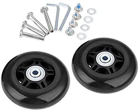 Generic Ersatz Rollen für Koffer Gummi Rollen Räder Ersatz Wheels Rad für Trolley Samsonite Hartschalenkoffer Rollen mit kugellager Ersatzteile Reparatur Set (50 * 6 * 18mm A: 30mm und 35mm)