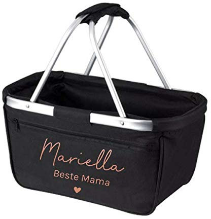 personalisierter Einkaufskorb für dieBeste Mama mit Name, Geschenk Oma, Geschenk Muttertag, faltbar, Muttertagsgeschenk