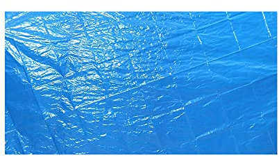 Cubierta rectangular para piscina, 260 x 170 cm, diseño de cordón plegable, cubierta solar, marco de película de aislamiento térmico para piscina