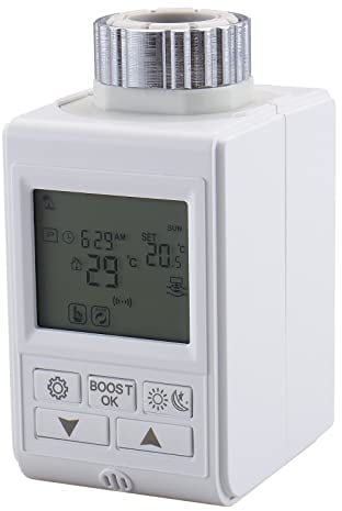 Wengart® Smart Radiator Thermostat WG369,Zigbee,Programmable,M30x1.5,Easy Installation,Save Heating Costs,Works with Google Home and Alexa(Excluding Gateway)…