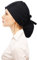 Gorro Quirofano Mujer de Algodón Negro de Enfermera Gorros Quirofano de Trabajo Ajustable con Botón Banda para el Sudor Gorro Medica de Bolsillo con Cola de Caballo Gorro Cocina con Cordones Mujer