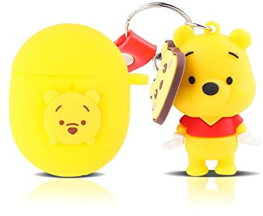 Case for Google Pixel Buds Pro Earbuds, XMBYGY Silicone Pixel Buds Pro Charging Case Protective Cover with Doll and Keychain - Cute Skin Designed