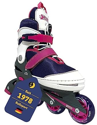 Best Sporting Inliner für Kinder 5-Fach größenverstellbar in lila/pink I Inline Skates I robuste und hochwertige Inliner mit Bremse I 4 Rollen I Mädchen