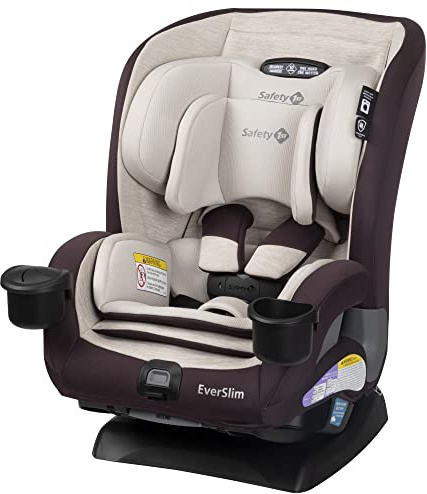 Safety 1st Everslim DLX All-in-One Convertible Car Seat, 4 Modes of use: Rear-Facing, Forward-Facing (22–65 lbs), Belt-Positioning Booster (40–100 lbs), Backless Booster (40–100 lbs), Dunes Edge