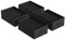 SONGMICS Kleiderschrank-Organizer 4er Set, Aufbewahrungsbox 6 Fächer, Schubladen-Ordnungssystem, Ordnungsboxen faltbar, 42 x 30 x 17 cm, für Hosen, Kleidung, tintenschwarz RUS009B04