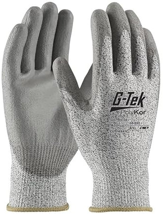 PIP FRANCE SAS - G-Tek® POLYKOR™ Schnittschutz-Handschuhe mit Polyurethan-Beschichtung, grau, T11 – PIP – 16-533-11