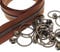 Leekayer #5 Metall-Reißverschlüsse aus Nylon in Antik-Optik pro Yard lose 10 Yard (braunes Band mit 25 Messingschiebern für DIY Nähen Tasche Handwerk (Braun)