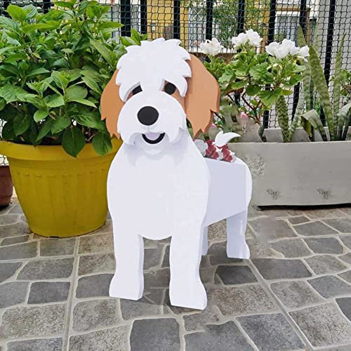 Niedlicher Tierblumen-Übertopf, niedlicher Kava-Bär-Hund-Übertopf, Blumentopf, Tierblumen-Übertopf for Gartendekoration, Pflanzenbehälterhalter for draußen und drinnen, Gartendekoration aus PVC-Materi