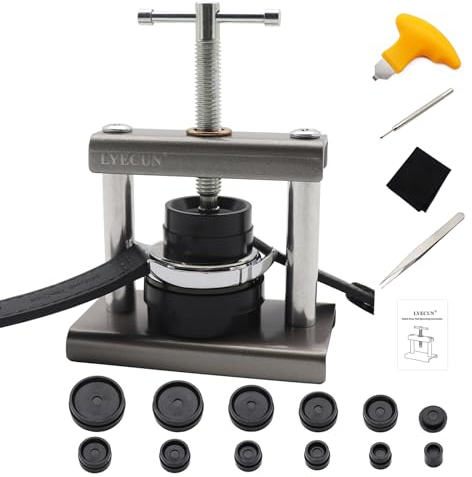 LYECUN Uhrenpresse Werkzeug Set, Uhrenbatterie Ersatz Werkzeug Kit, Uhr Presse Set Back Case Closer, Modern