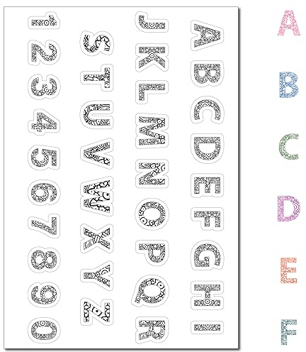 craspire AZ Anfangsbuchstaben, Alphabet, Transparenter Gummistempel, 0-9 Zahlen, Transparente Silikonsiegel, Stempel Für Journaling, Kartenherstellung, DIY, Scrapbooking, Handgefertigte Fotoalben