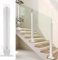 Ringhiera in Vetro Hardware della Ringhiera in Vetro Bianco, Colonna Moderna della Ringhiera delle Scale Dell'interno, Montante per Balaustra in Vetro Metallo per Ville Loft Hotel, Viti Incluse (Colo