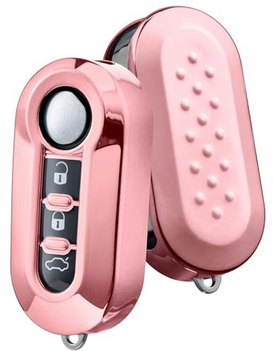 RAKTDA Custodia Chiavi Auto Guscio Chiave, Cover Chiave Copri Chiavi Telecomando Adatto per Fiat 500/500 C / 500L / 500X,C