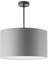 Miratic Lampada a Sospensione Corta con Sorgente Luminosa Sostituibile E27 max. 60W (non inclusa) Paralume in Tessuto (grigio)